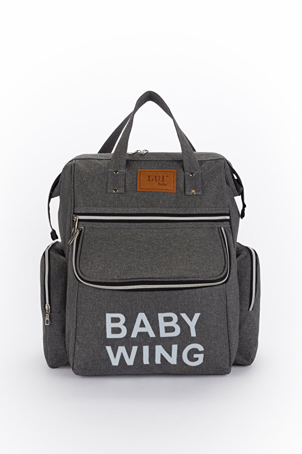 Lui Baby Anne Bebek Bakım Sırt Çantası Termos Biberon Bölmeli ve Bebek Arabası Metal Askı Aparatlı Lüks Model