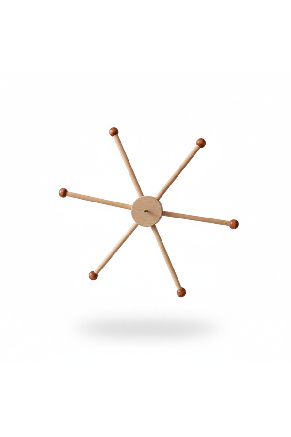 Keçelibebek 6 Kollu Ahşap Beşik Dönence Asma Aparati