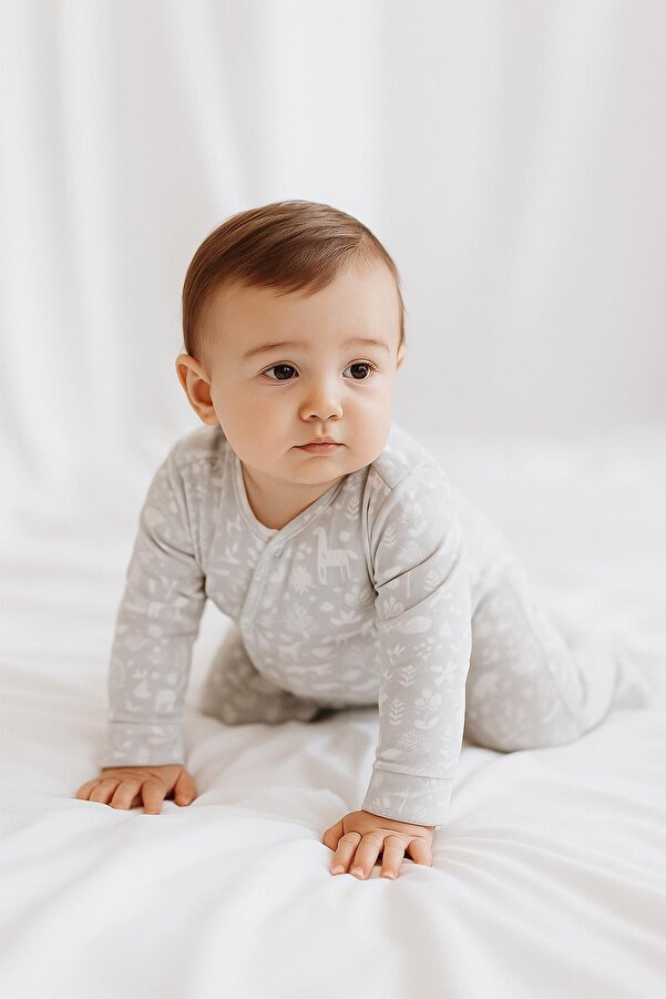 Boumini Bebek Patikli Tulum Doğada Macera Gri