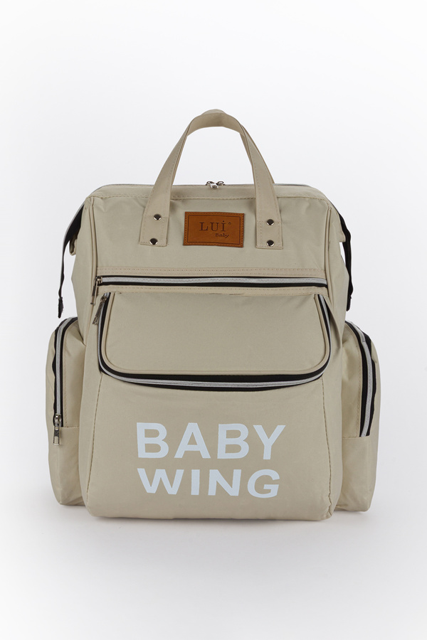 Lui Baby Anne Bebek Bakım Sırt Çantası Termos Biberon Bölmeli ve Bebek Arabası Metal Askı Aparatlı Lüks Model