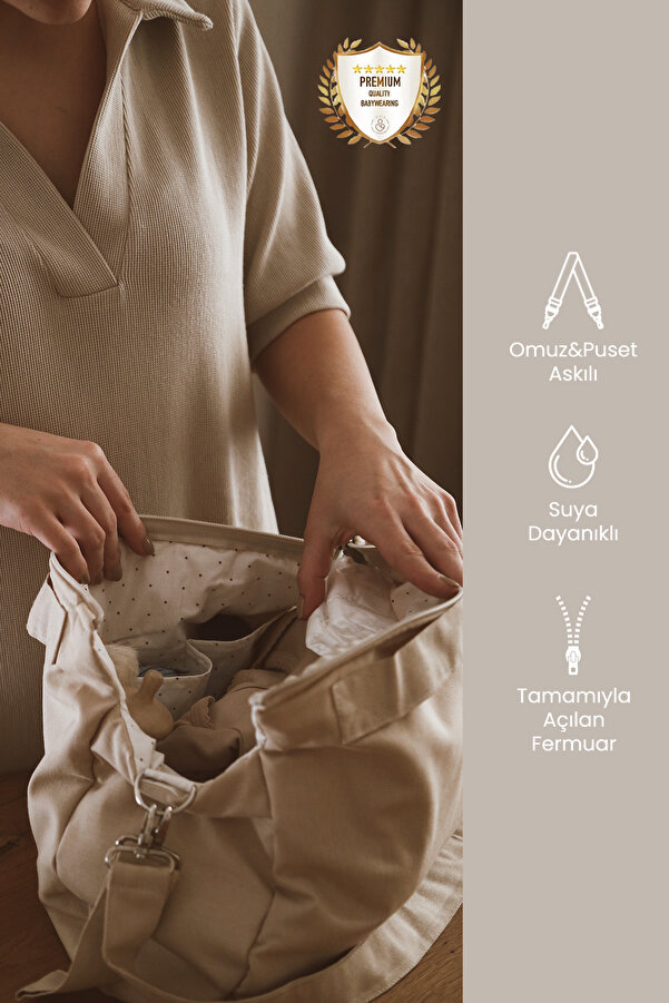 ilays beauty Çok Amaçlı Organizer Çanta -krem Rengi-