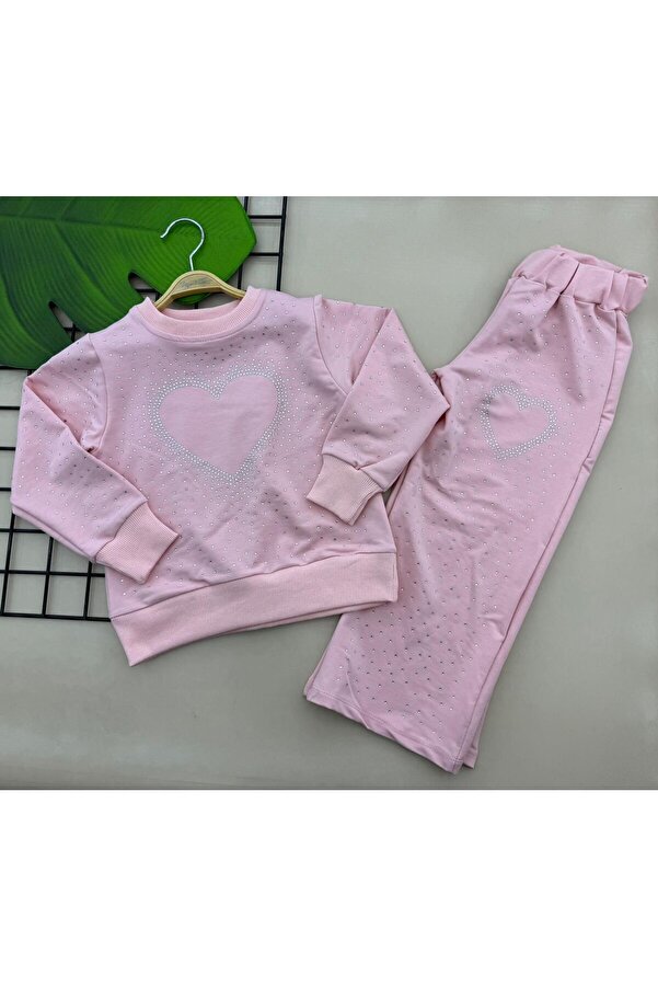 Meli Noor mevsimlik iki iptaş baslılı kız esofman takımı 4-12 yaş