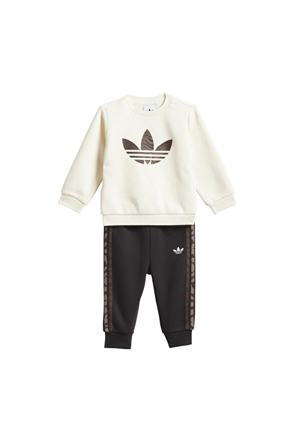 adidas KD5824-B Crew Set Bebek Eşofman Takımı Beyaz