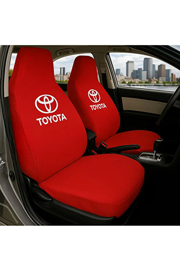 sekutuning Toyota Corolla Kırmızı Araç Koltuk Kılıfı Koruyucu Penye Servis Kılıfı