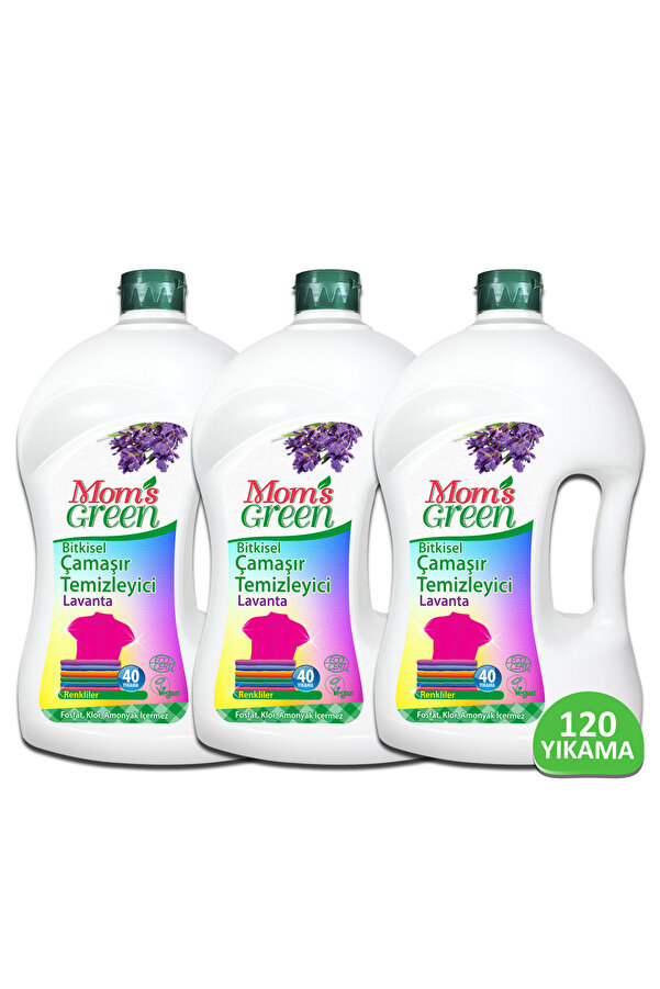 Mom's Green 3'lü Set Bitkisel Çamaşır Temizleyici RENKLİLER 120 Yıkama -ECO