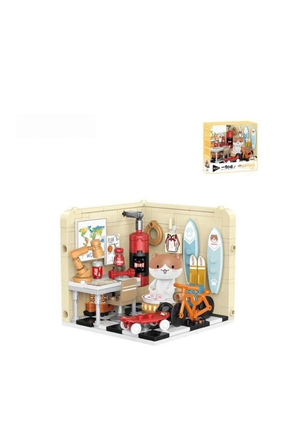 NW NessiWorld P885008 KEDİ ÇALIŞMA 238 PARÇA ODASI BLOCK OYUNCAK