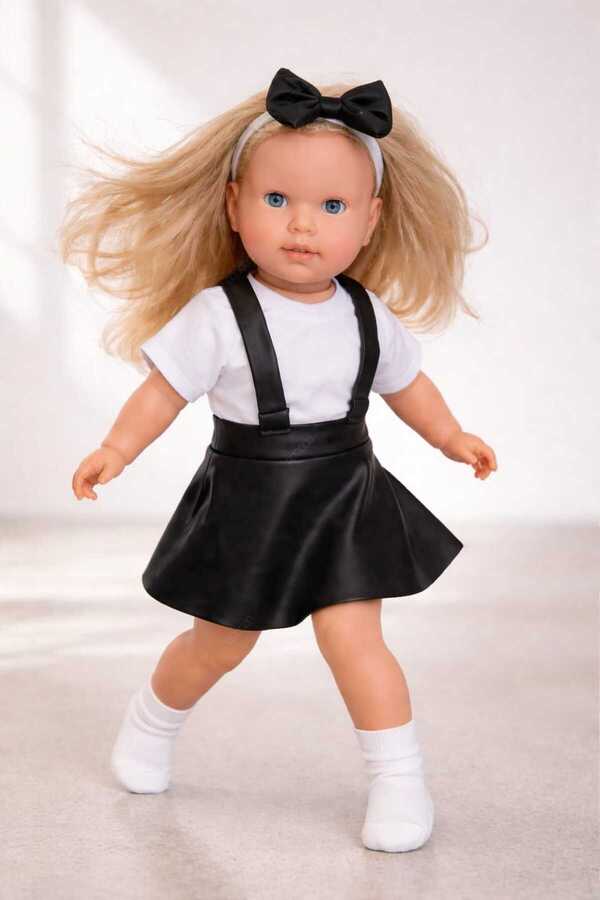 ŞAŞKIN HOUSE SEVİMLİ KONUŞAN SESLİ DERİ JİLELİ BEBEK OYUN VE UYKU ARKADAŞI 65 CM ET BEBEK