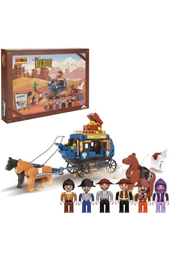 esplendor espshopx Cowboy Set Askerler Ve Kızılderililier 6 Figürlü 360 Parça 1119939