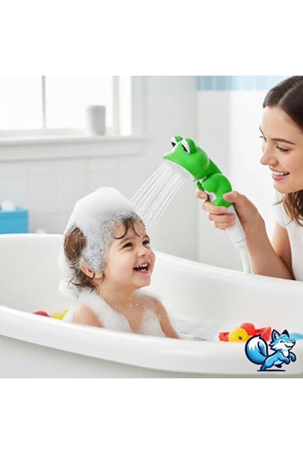 Yıldızan rbyeshop Sevimli Hayvan Figürlü Bebek Duş Başlığı – Annelerin Yardımcısı Eğitici Banyo Oyuncağı, Kol