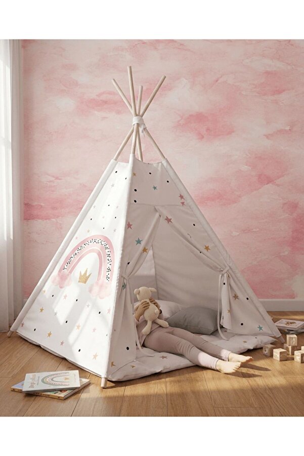 Talia Home Gökkuşağı Desenli Çocuk Odası Oyun Çadırı TLAC-305