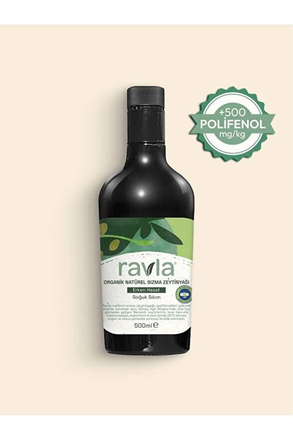 Ravla Organik Erken Hasat Zeytinyağı  – İçimlik 500 ml