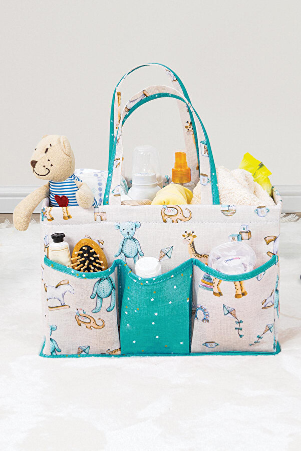 alas ev tekstil Alas Baby Bakım Çantası 30x20x21cm Mavi