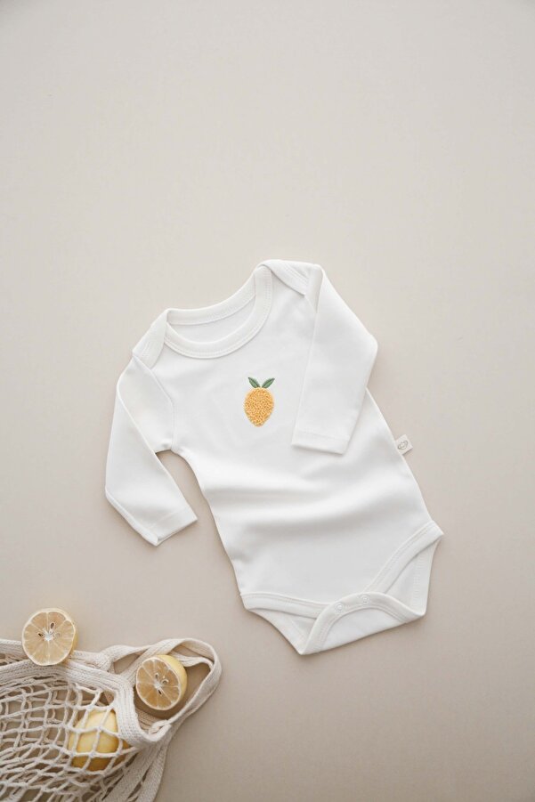 OhlalaKoala Limon Nakışlı Uzun Kollu Body