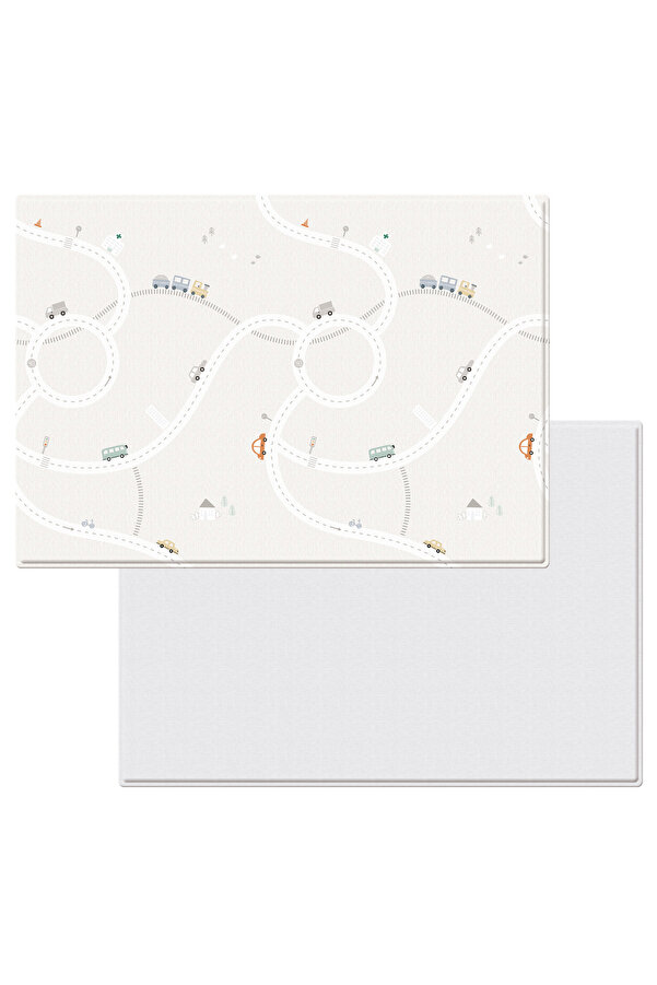 Dwinguler Soft Trails & Mono - Çift Taraflı Premium Dolgulu Oyun Matı 210cmx140cmx1,3cm