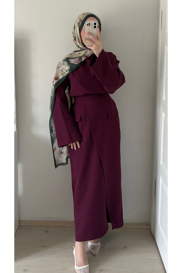 Marselline Purple Sare Set