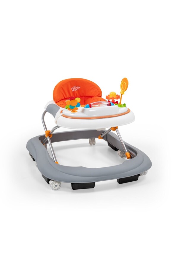 Baby2Go Toodle Lüks Müzikli Işıklı Bebek Yürüteç - Kademeli Yükseklik Ayarlı Turuncu