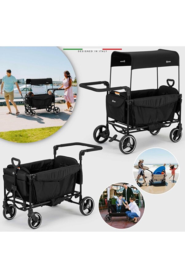 Elele Terreno Vagon Bebek Arabası Siyah