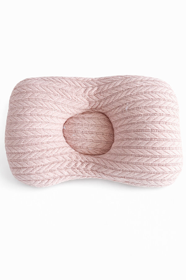 Jaju Baby Pudra Düzleşme Önleyici Bebek Kafa Yastığı – Ortopedik Çukurlu Baş Destek Yastığı – Yenidoğan Uyumlu