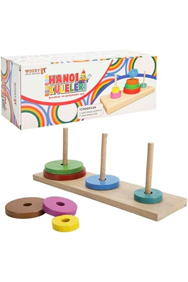 esplendor espshopx Tahta Geçmeli Oyun Hanoi Kuleleri 1119939