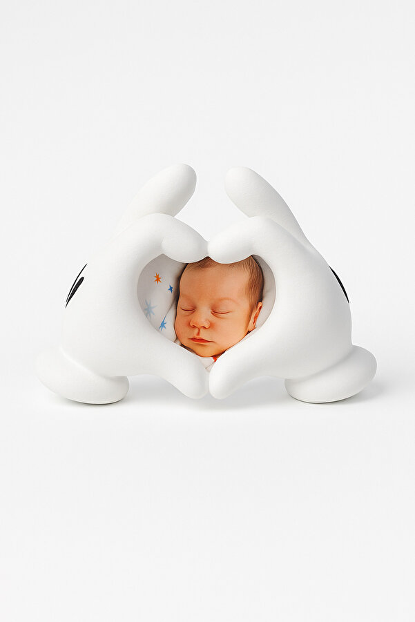 Root Made Mickey Mouse El Şeklinde Çerçeve. Çocuk Odası Dekoru, Çocuk Odası Çerçeve