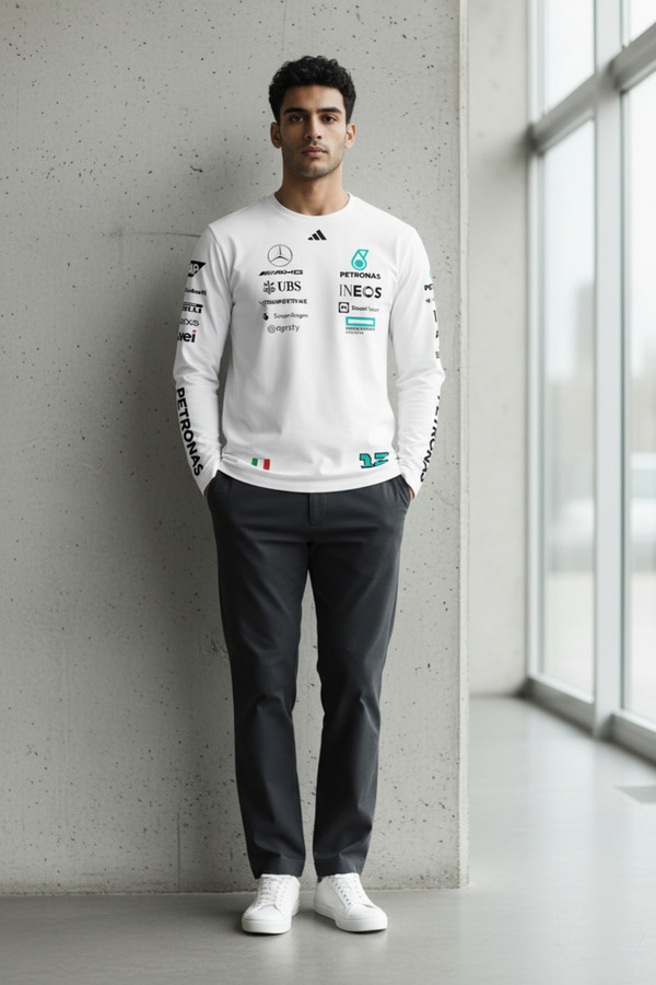 niceworkbynicehands Formula 1 Sponsor Long Sleeve T-Shirt Collection | F1 Team Logo Printed | Racing Style T-Shirt