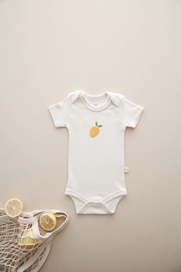 OhlalaKoala Limon Nakışlı Çıt Çıtlı Body-Zıbın