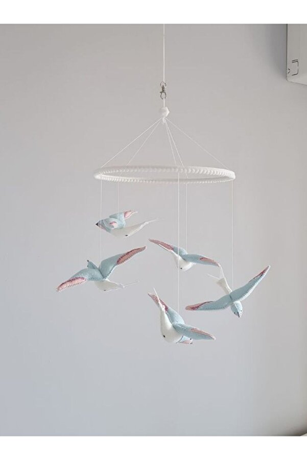 hobiimobiii Bebek beşik süsü keçe dönence (MÜZİKLİ) kuş