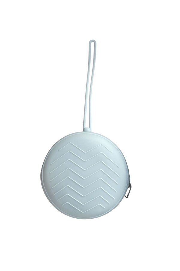 The Cloudish Shop Silikon Emzik Saklama Kutusu Emzik Tutucu Taşınabilir Askılı Fermuarlı - BUZ MAVİ