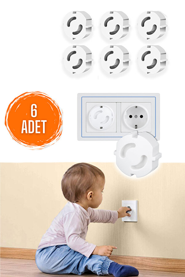 COZY SENSE Priz Koruyucu Kapak Seti 6 Adet Bebek Evcil Hayvan Koruyucu Aparat