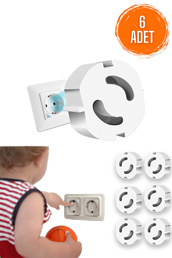 COZY SENSE Priz Koruyucu Kapak 3 AdetÇocuk Kilidi Piriz Kapatma Aparatı Çekmece Dolap Kilidi Fiş Koruyucu Klips