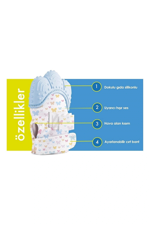 Babyjem Diş Kaşıyıcı Eldiven Mavi