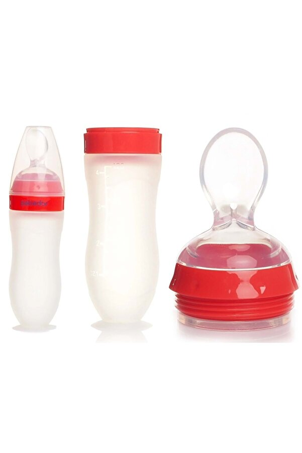 Bebedor Silikon Kaşıklı Biberon 120ML +6 Ay Şeffaf (Kod:7509)