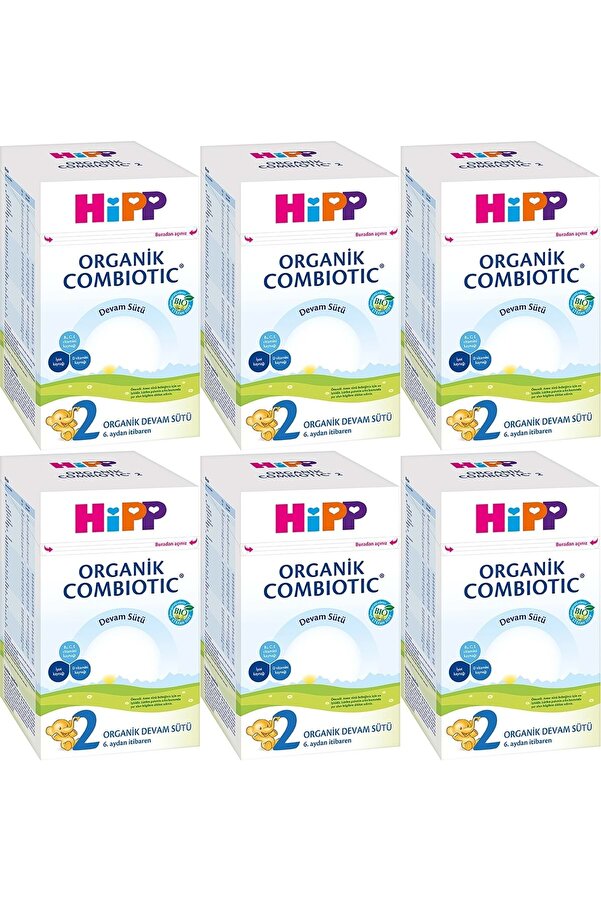 Hipp Organik Combiotic Bebek Devam Sütü 800GR No:2 (6. Aydan İtibaren) (6 Lı Set)
