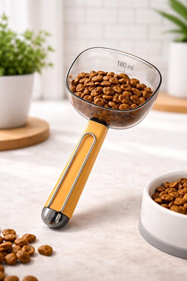 PawX Klipsli Mama Ölçeği 180 ml – Kedi Köpek Kuru Mama Ölçü Kaşığı - 1 ADET