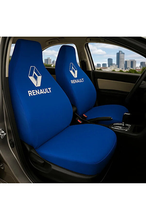 sekutuning Renault Clio Mavi Araç Koltuk Kılıfı Koruyucu Penye Servis Kılıfı