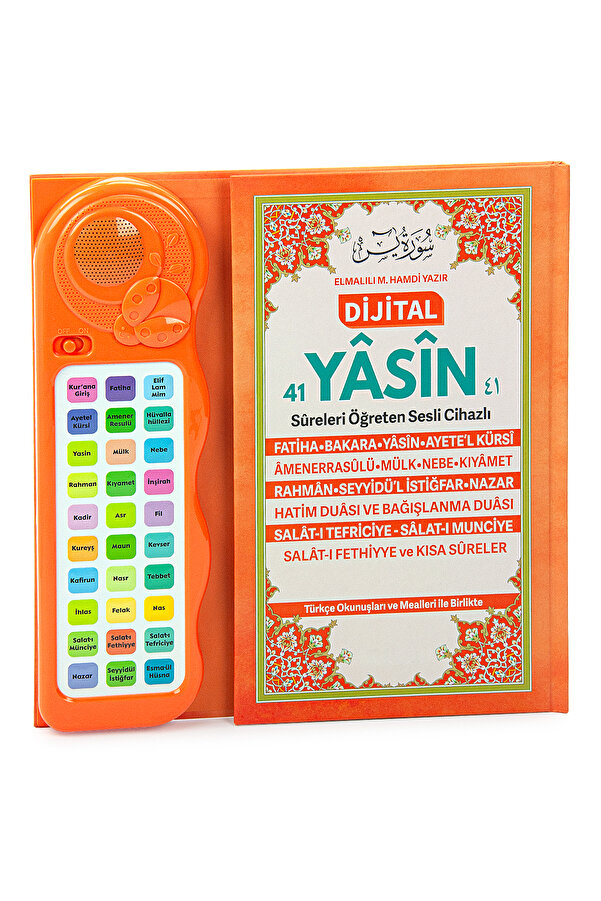 ihvan online Çocuklar İçin Sure Dua Öğreten Cihaz Sesli Yasini Şerif Kitabı Turuncu