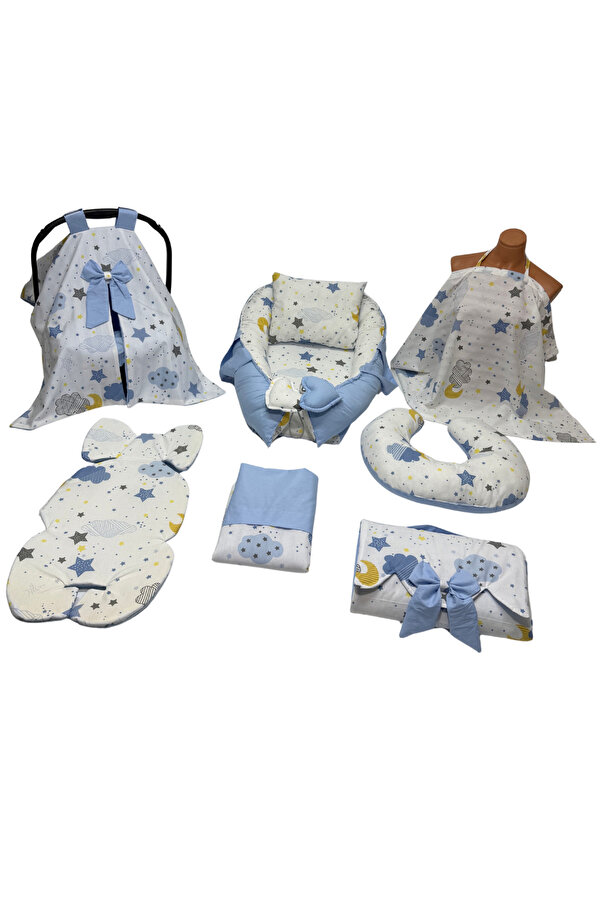 Happy Baby Dikiş Atölyesi 10’lu Babynest Puset Örtüsü Alt Açma Emzirme Yastığı Emzirme Önlüğü Ana Kucağı