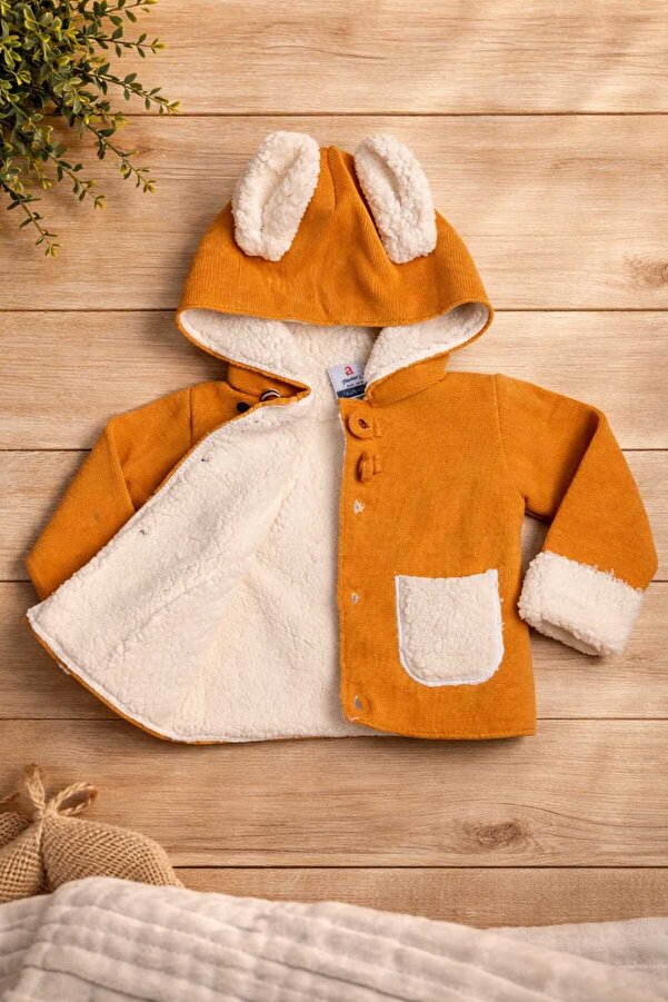 a baby KUZU ASTARLI ÇELİK ÖRGÜ HIRKA