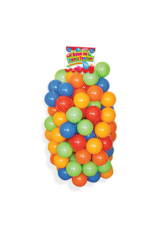 Sayıcı Kids Oyun Havuz Topları 100 Parça 7 cm | +3 Yaş Renkli Oyun Topları Seti | Eğlenceli ve Büyük Set