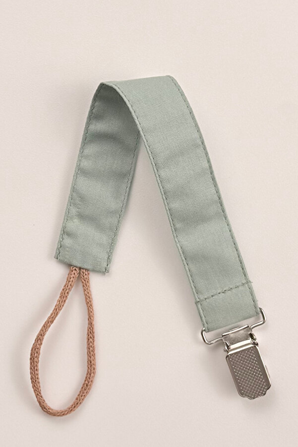 MyVera Çağla Yeşili Emzik Askısı - Kumaş Pamuk Bağcıklı Emzik Zinciri - Emzik Tutacağı