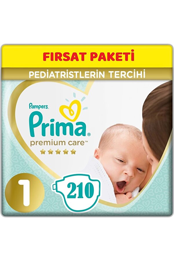 Prima Premium Care Bebek Bezi Beden:1 (2-5Kg) Yeni Doğan 210 Adet Ekonomik Fırsat Pk