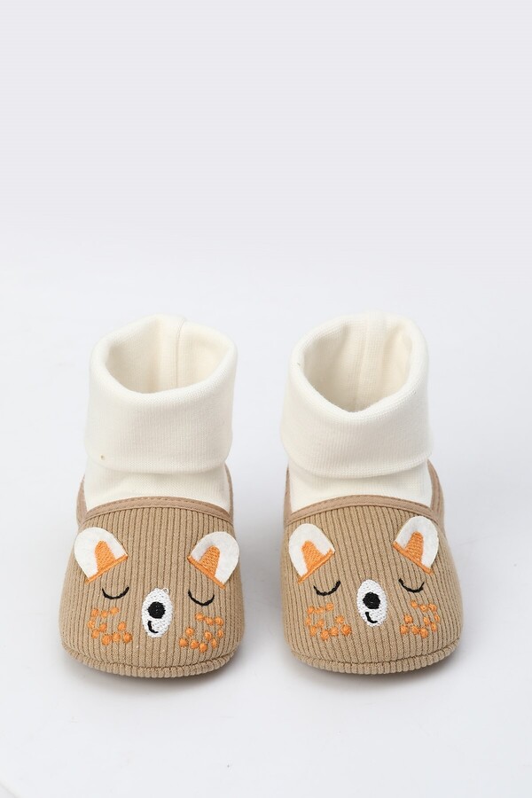 Kindo Baby İlk Adım Bebek Ayakkabısı Yumuşak Taban, Kaymaz Taban , Rahat , Çoraplı Patik