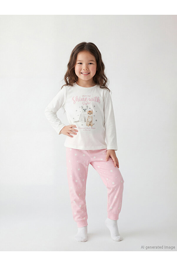 LC Waikiki Freezen Store'dan Eşsiz Ürünler I Sıfır Roba Yaka Baskılı Kız Bebek Pijama Takım