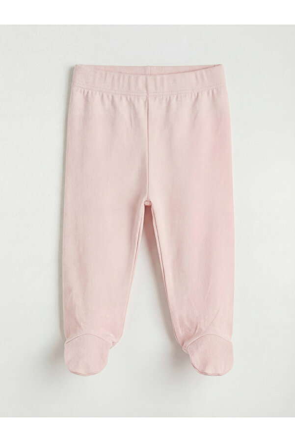 LC Waikiki GiyÇık Store den Ekru Beli Lastikli Kız Bebek Patikli Eşofman Altı 2'li