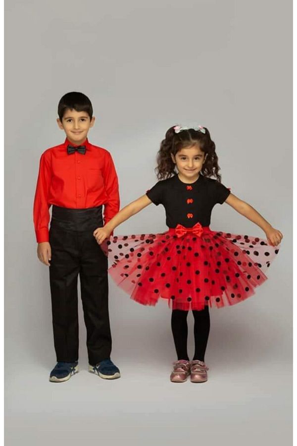 Red polka dot skirt toddler discount