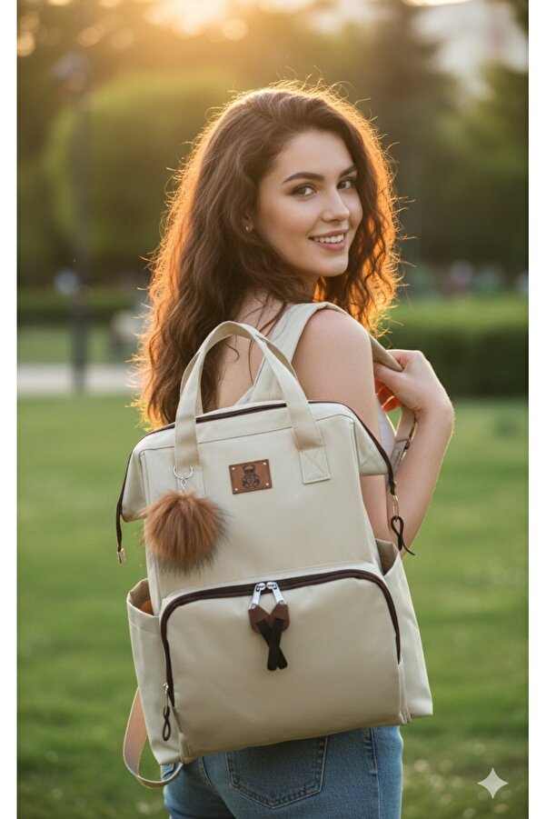 BenimBebek Anne Bebek Bakım Sırt Çantası Termal Biberonluk Ve Bebek Arabası Askı Aparatı Hediye