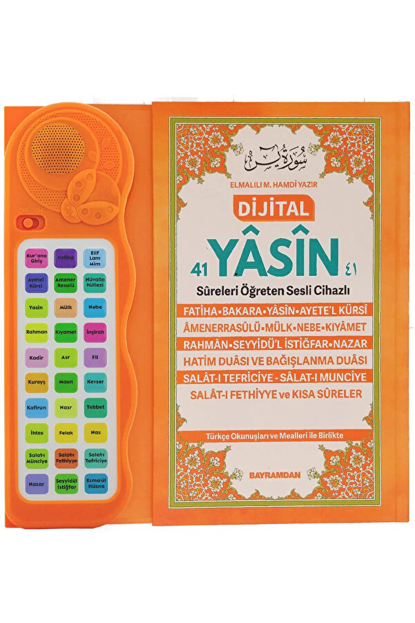 Bayramdan Sesli Yasini Şerif Ögreten Cihaz Sesli Yasin Kitaplı Turuncu