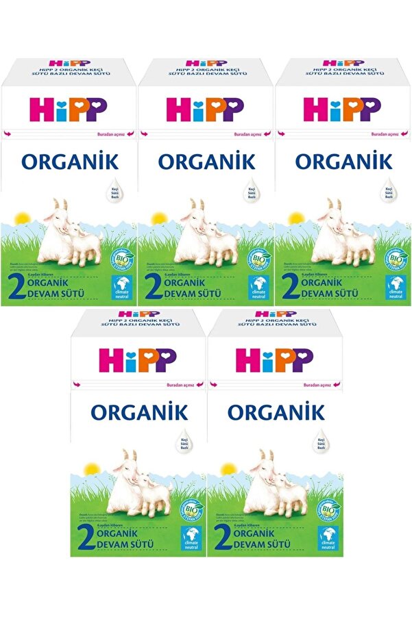 Hipp Organik Keçi Sütü Bazlı Devam Sütü 400GR No:2 (6.Aydan İtibaren) (5 Li Set)