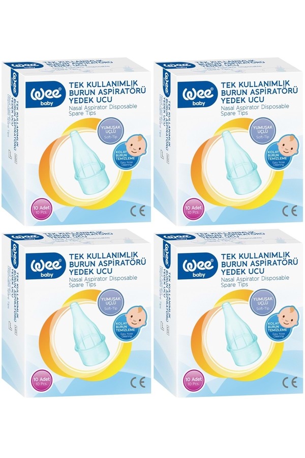 Wee Baby Burun Aspiratörü Nasal Yedek Ucu 40 Adet (4Pk*10) (Kod:163)