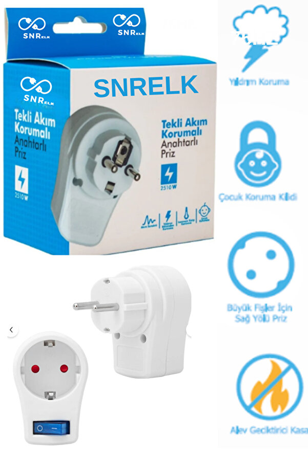 ozbience Çocuklar İçin Koruma Prizi, Güvenli Elektrik Koruma Cihazı